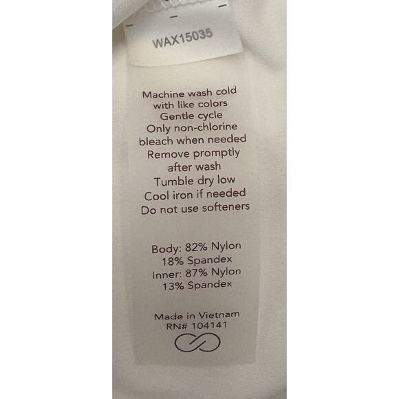 Calia Womens Energize Exercise Dress White Sleeveless Solid WAX15035 Medium - Picture 6 of 6